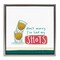 Stupell Industries Alcohol Shots Humor Framed Floater Canvas Wall Art Design by Courtney Morgenstern
